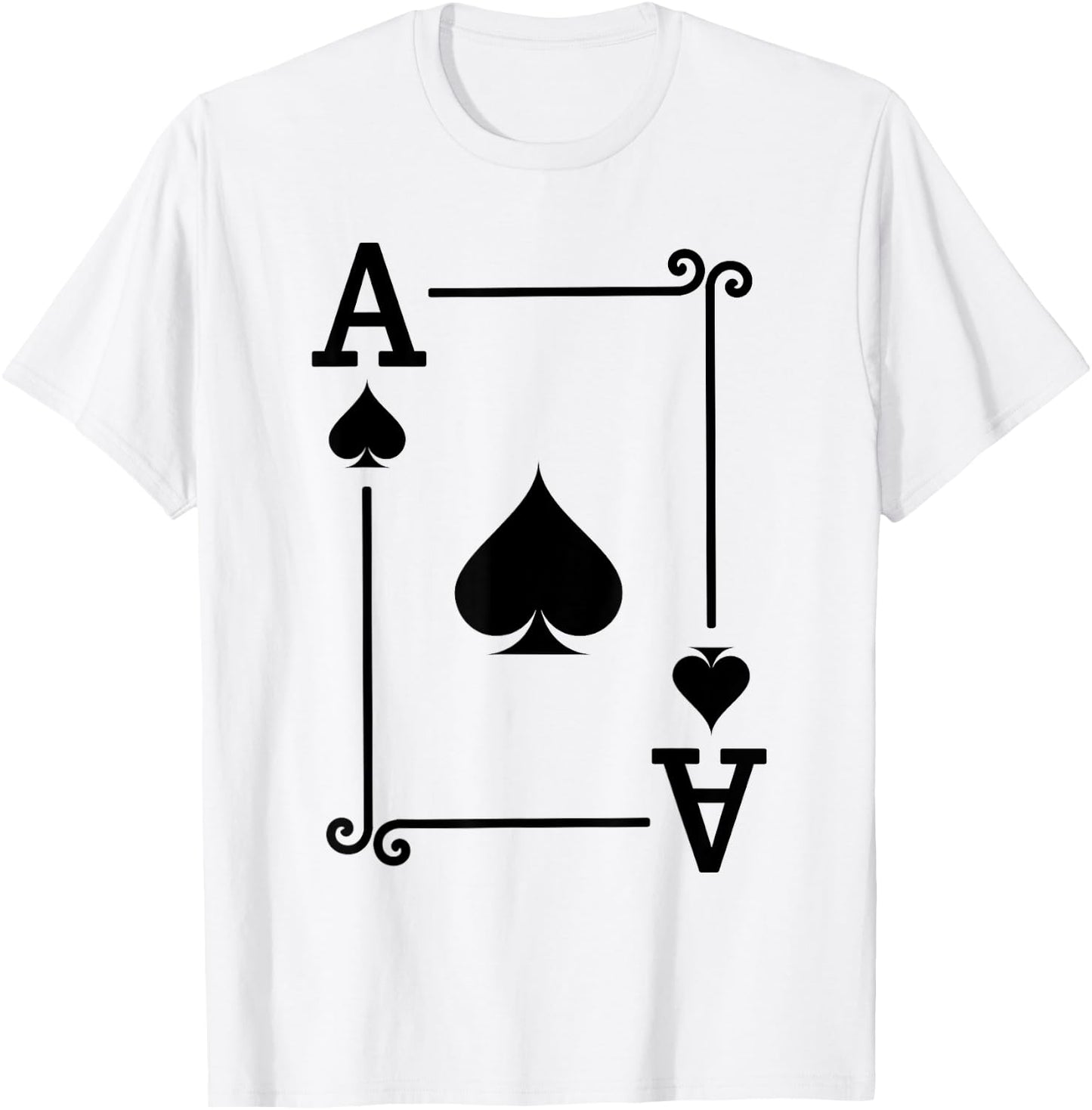 Playing Cards - Matching Spades Card Suits - Ace Card T-Shirt - T-Shirt | White