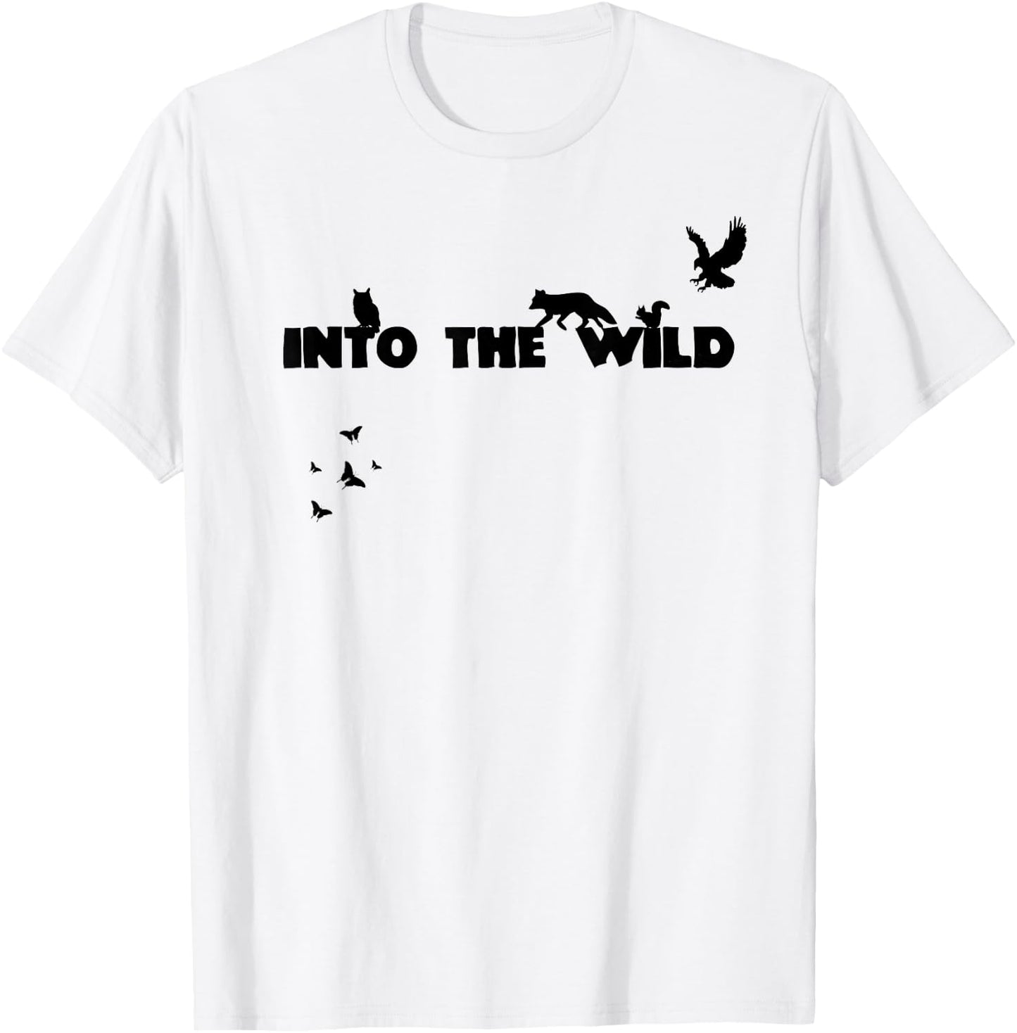 INTO THE WILD Pure nature with wild animals T-Shirt - T-Shirt | White