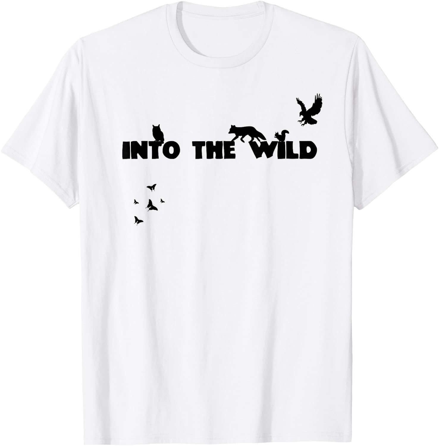 INTO THE WILD Pure nature with wild animals T-Shirt - T-Shirt | White