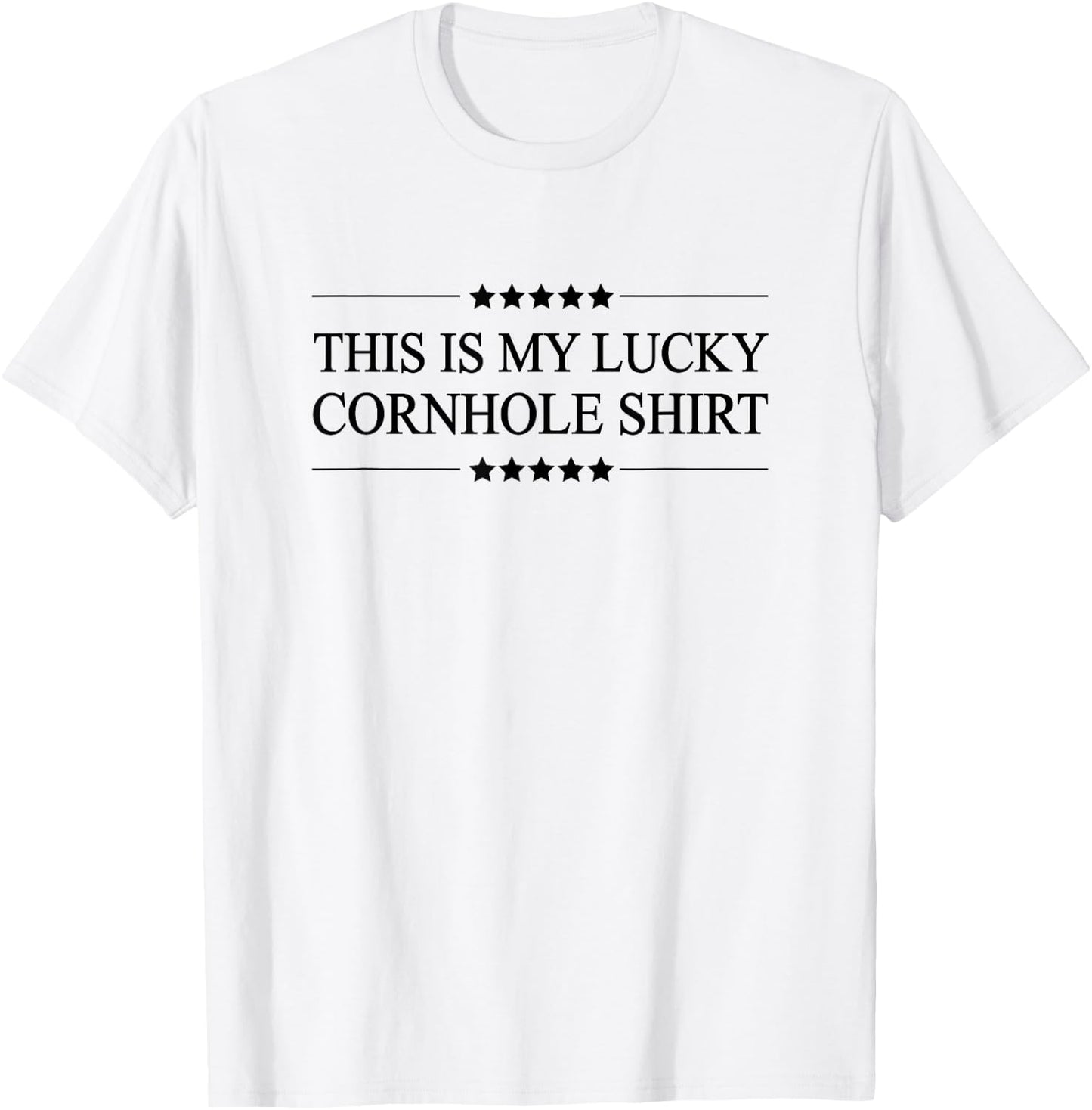This is My LUCKY CORNHOLE - Top | Funny Bags - Graphic T-Shirt - T-Shirt | White