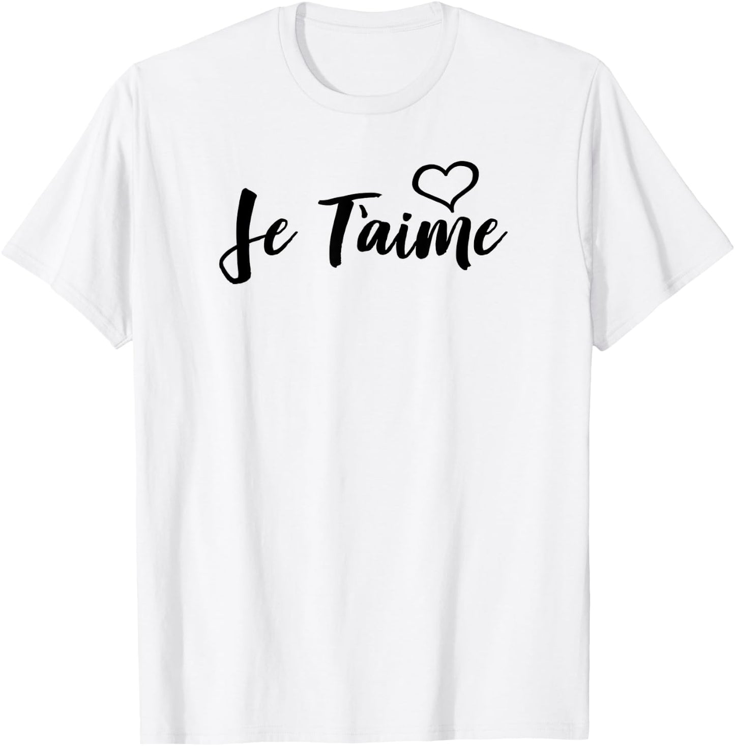 Je T'aime Heart French T-Shirt - T-Shirt | White