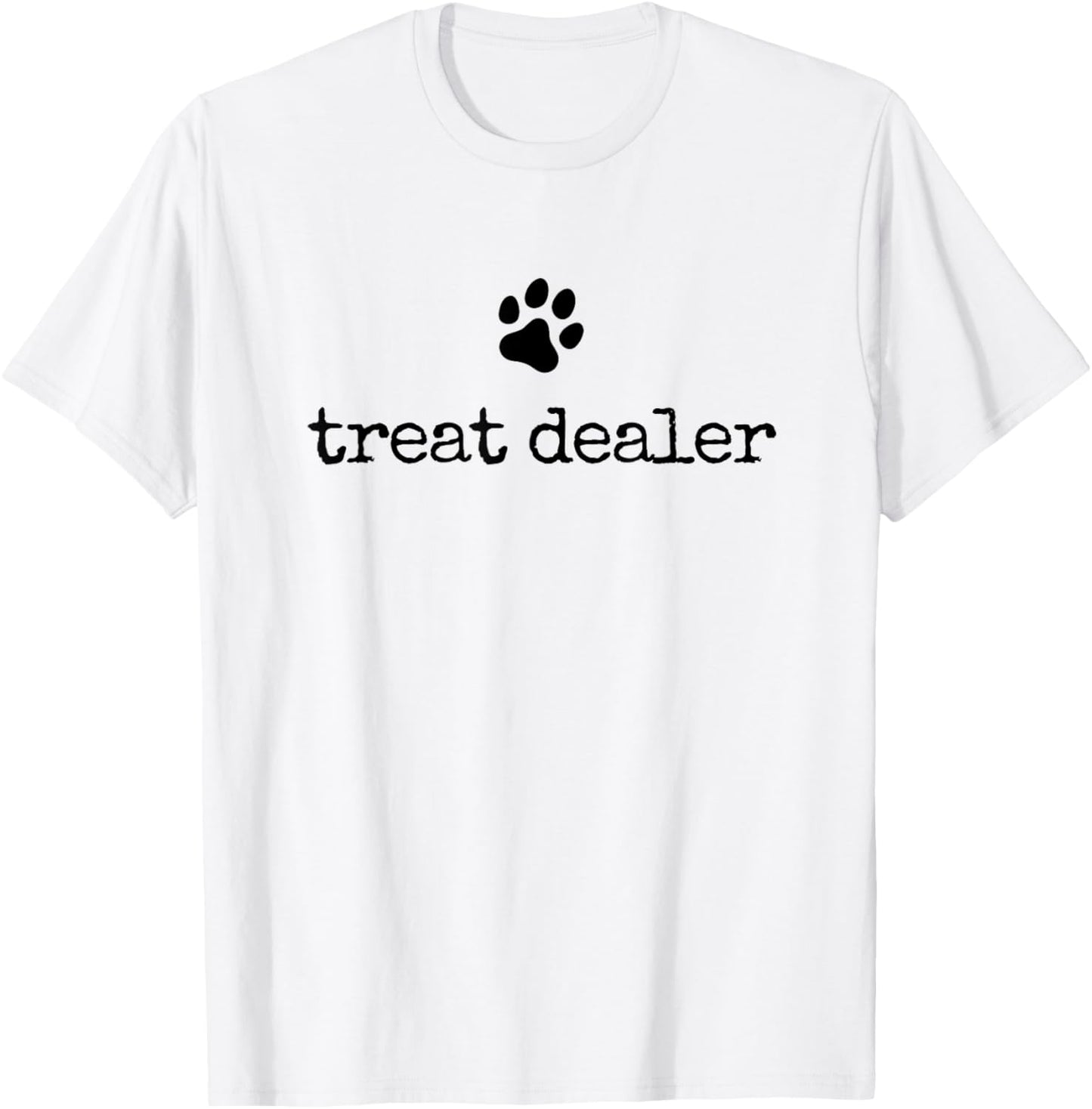 Dog Treat Dealer Vintage Pet Print Funny Dog Dad Mom T-Shirt - T-Shirt | White