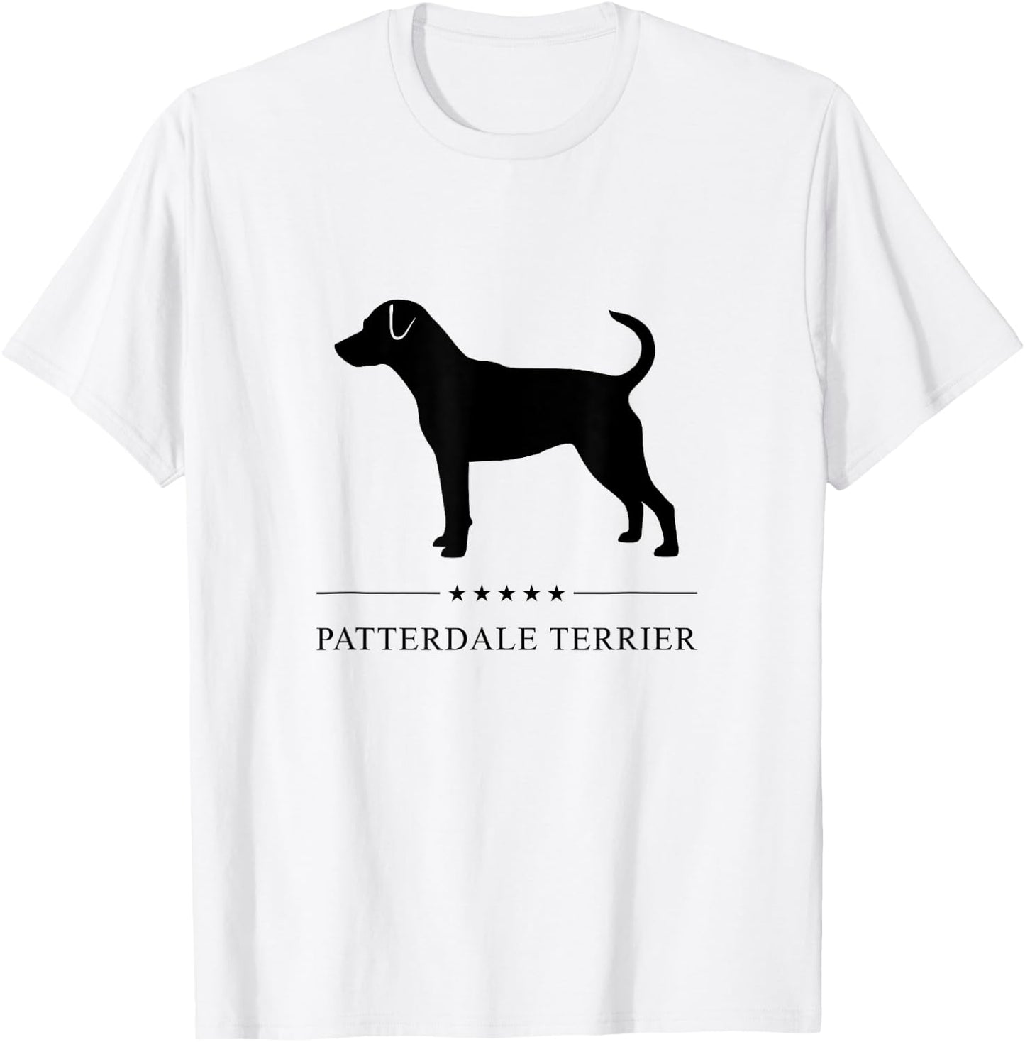 Patterdale Terrier Dog Black Silhouette Women Girls Kids T-Shirt - T-Shirt | White