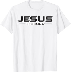 Jesus Trained Classic Wrestling Wrestler Wrestle, Christian2 T-Shirt - T-Shirt | White