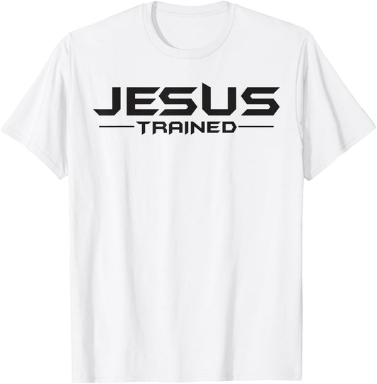 Jesus Trained Classic Wrestling Wrestler Wrestle, Christian2 T-Shirt - T-Shirt | White