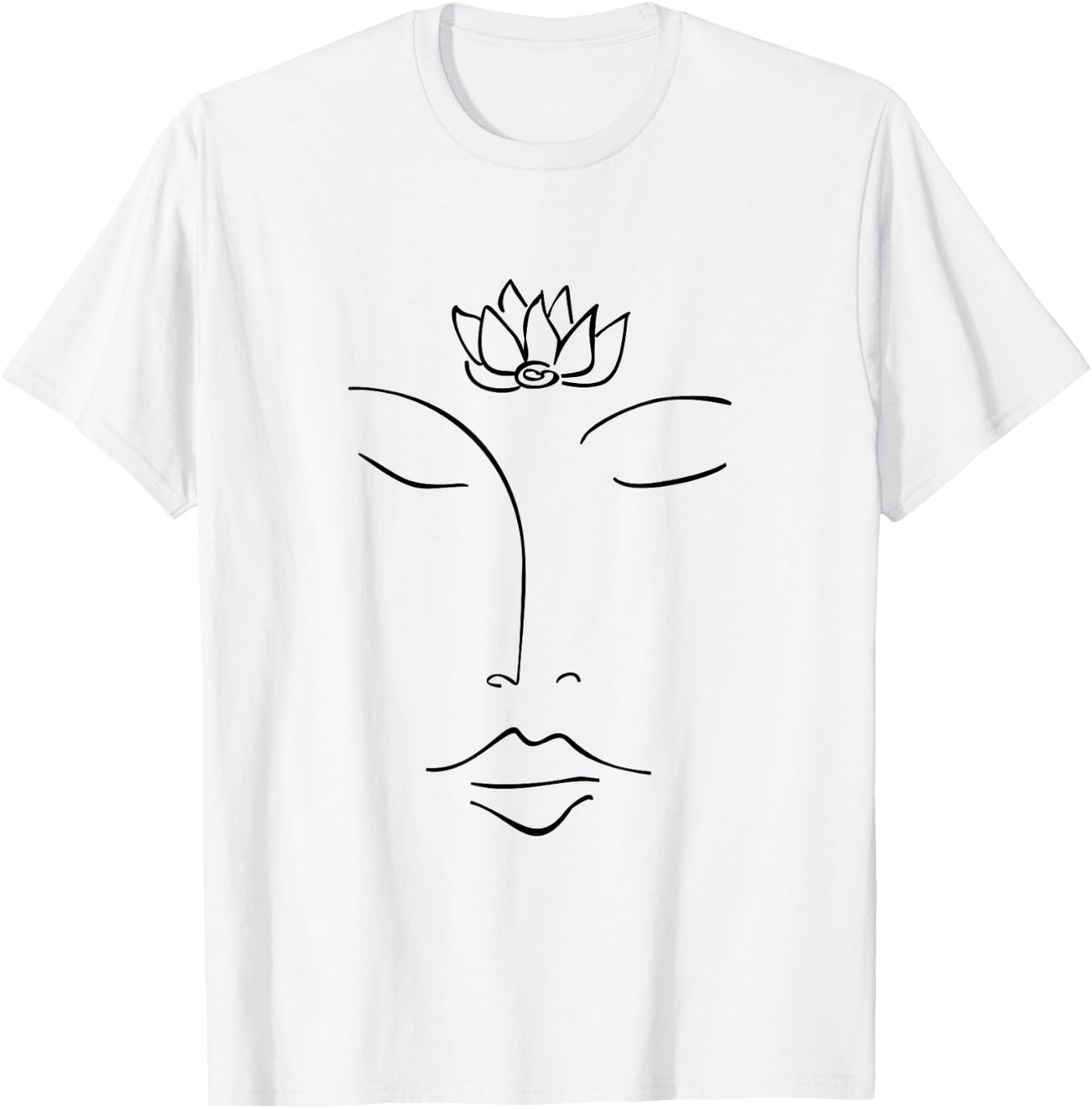 Meditation, Buddha, lotus flower, Buddhism, spirituality T-Shirt - T-Shirt | White
