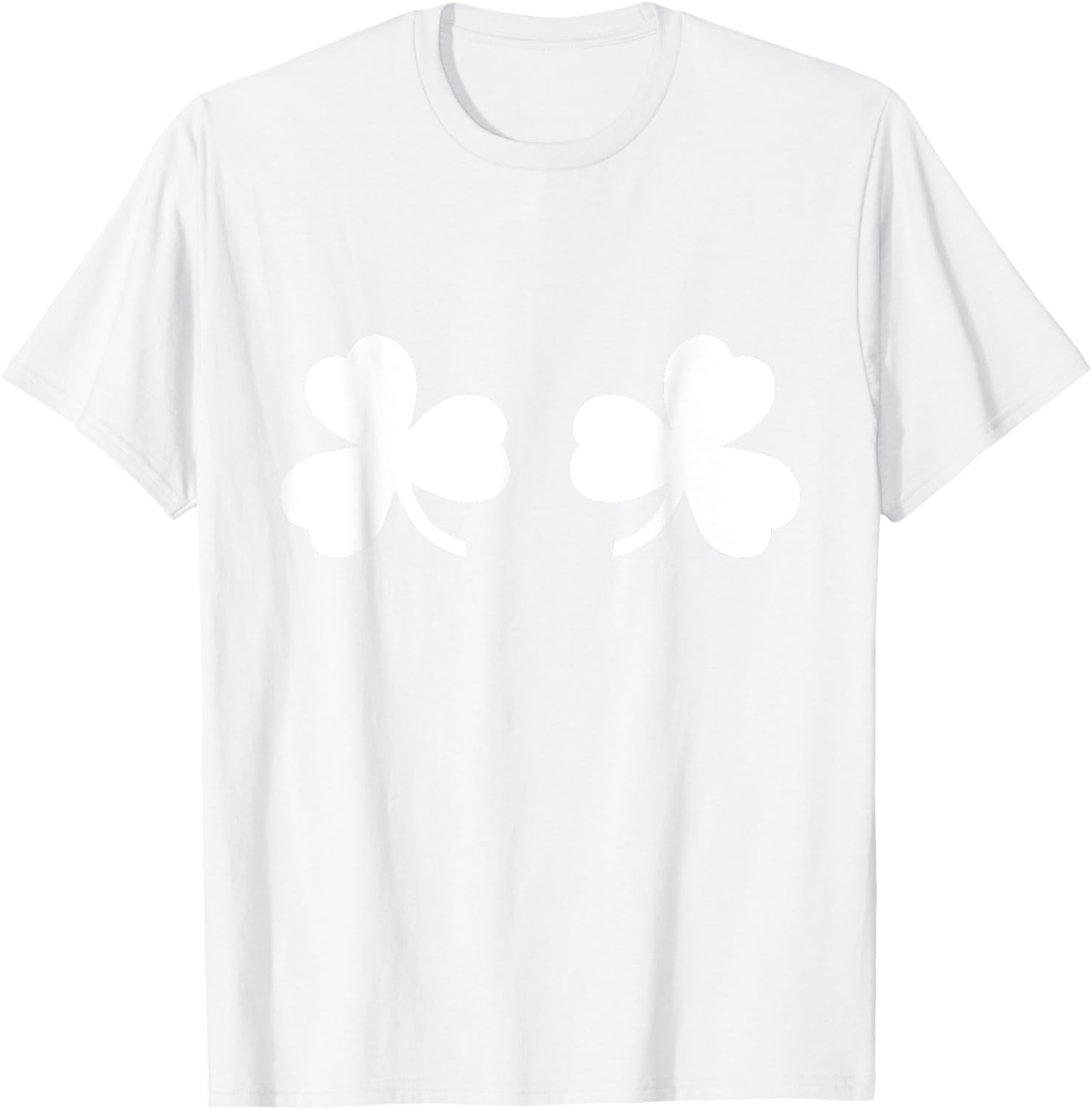 Shamrock Boobies - Adult Green Irish Breasts Lucky Clovers T-Shirt - T-Shirt | White