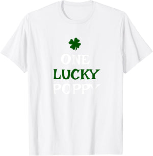 One Lucky Poppy St. Patrick's Day Funny Irish T-Shirt - T-Shirt | White