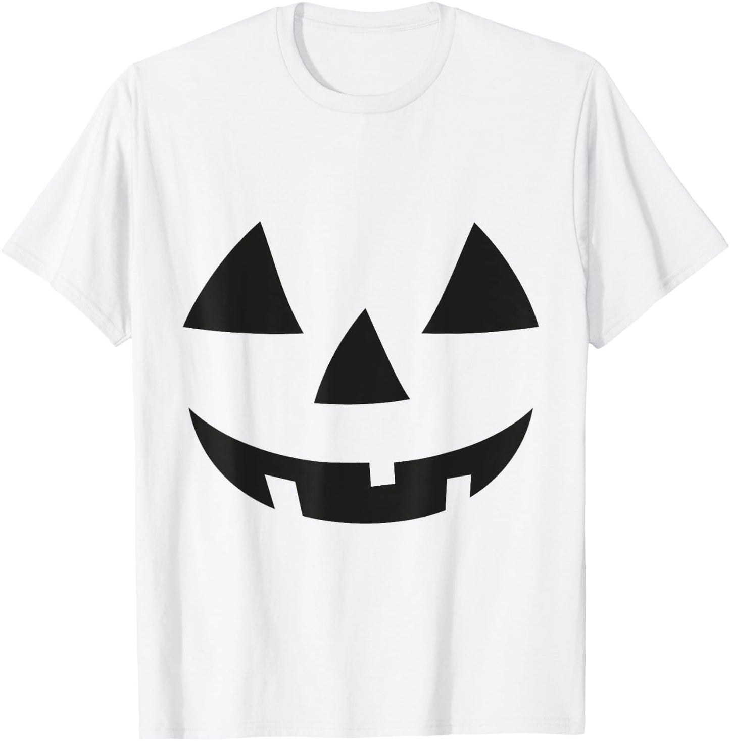 Jack O Lantern Pumpkin Face Funny Halloween Costume Spooky T-Shirt - T-Shirt | White