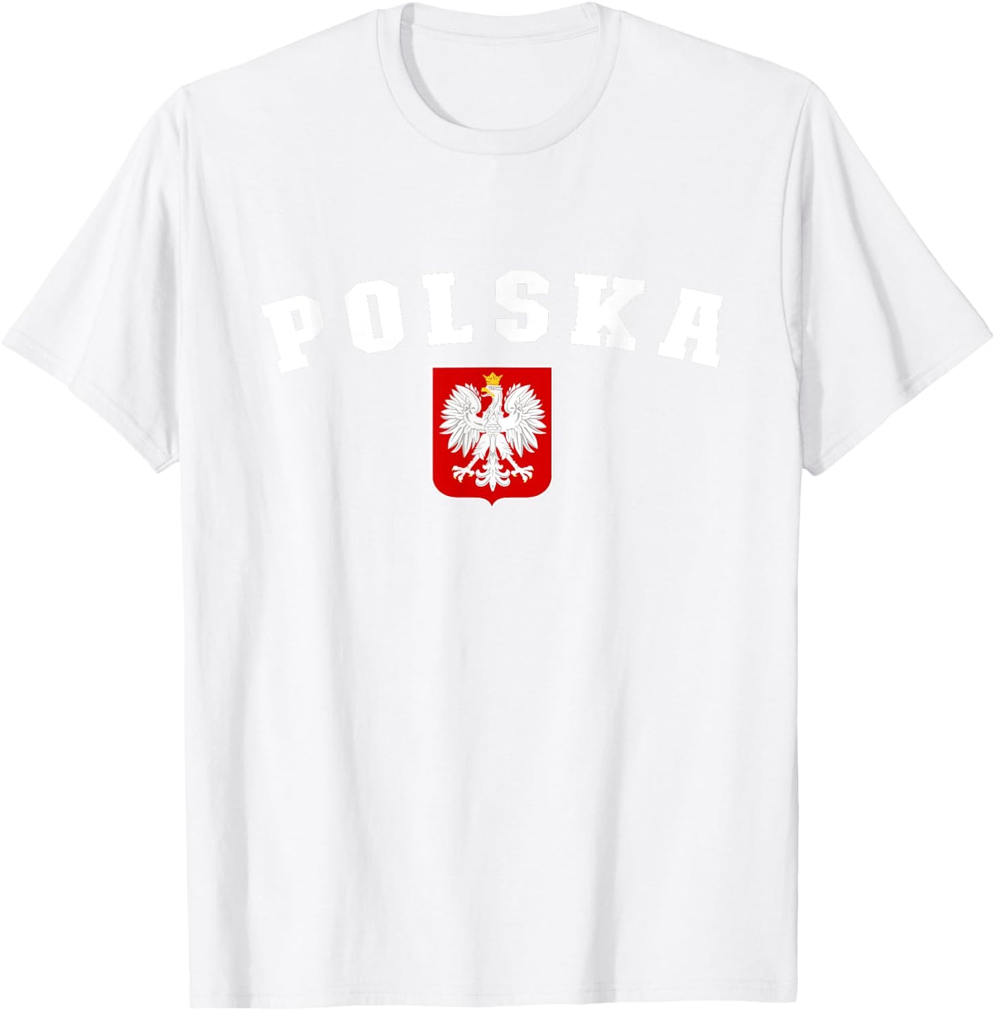 Polska, Polish White Eagle, Polish Emblem, Retro Polish Red T-Shirt - T-Shirt | White
