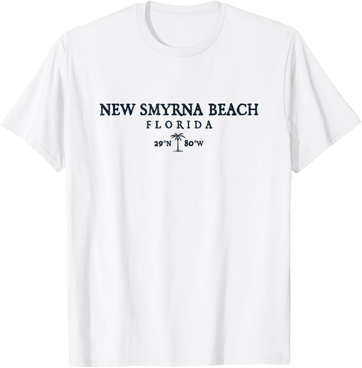New Smyrna Beach Florida Palm Tree Surf Beach Gift Women T-Shirt - T-Shirt | White