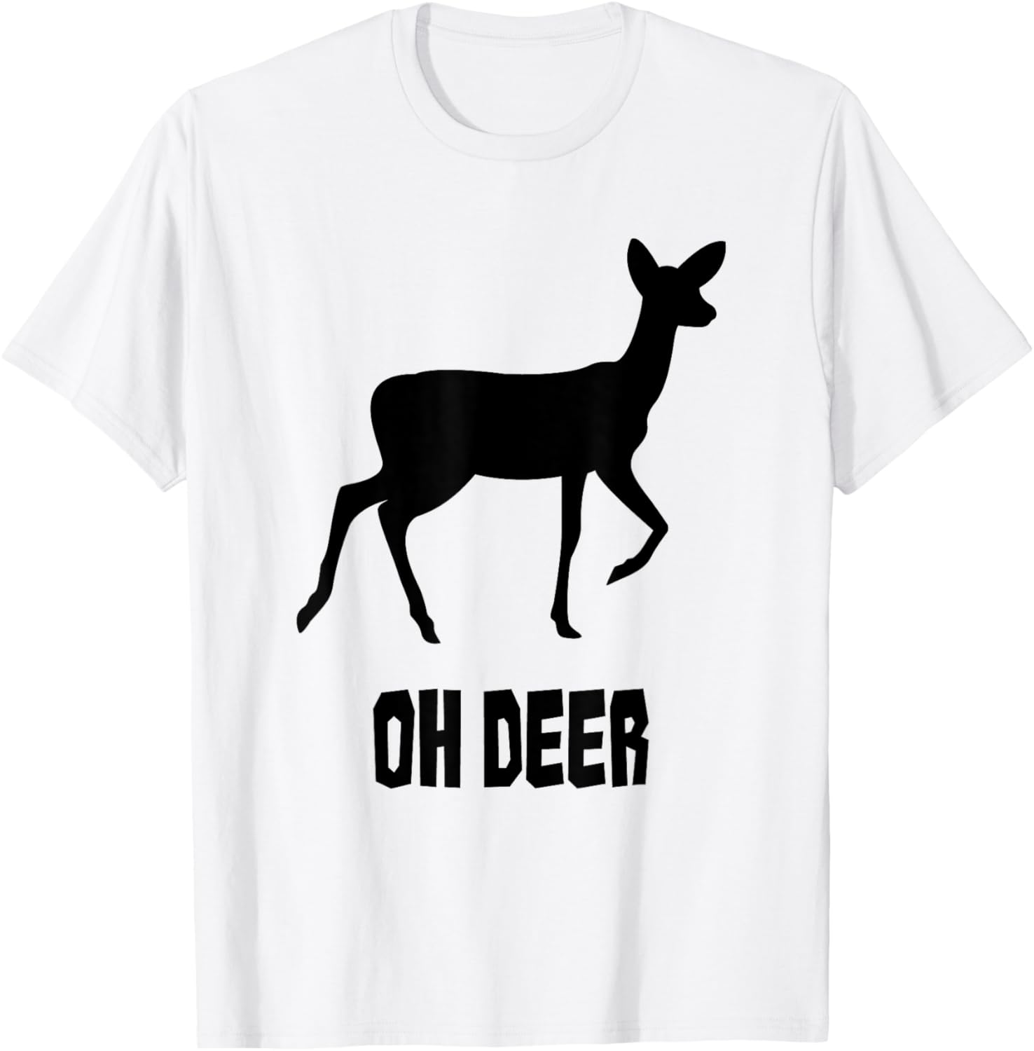Oh Deer - Oh Dear Black/Black T-Shirt - T-Shirt | White