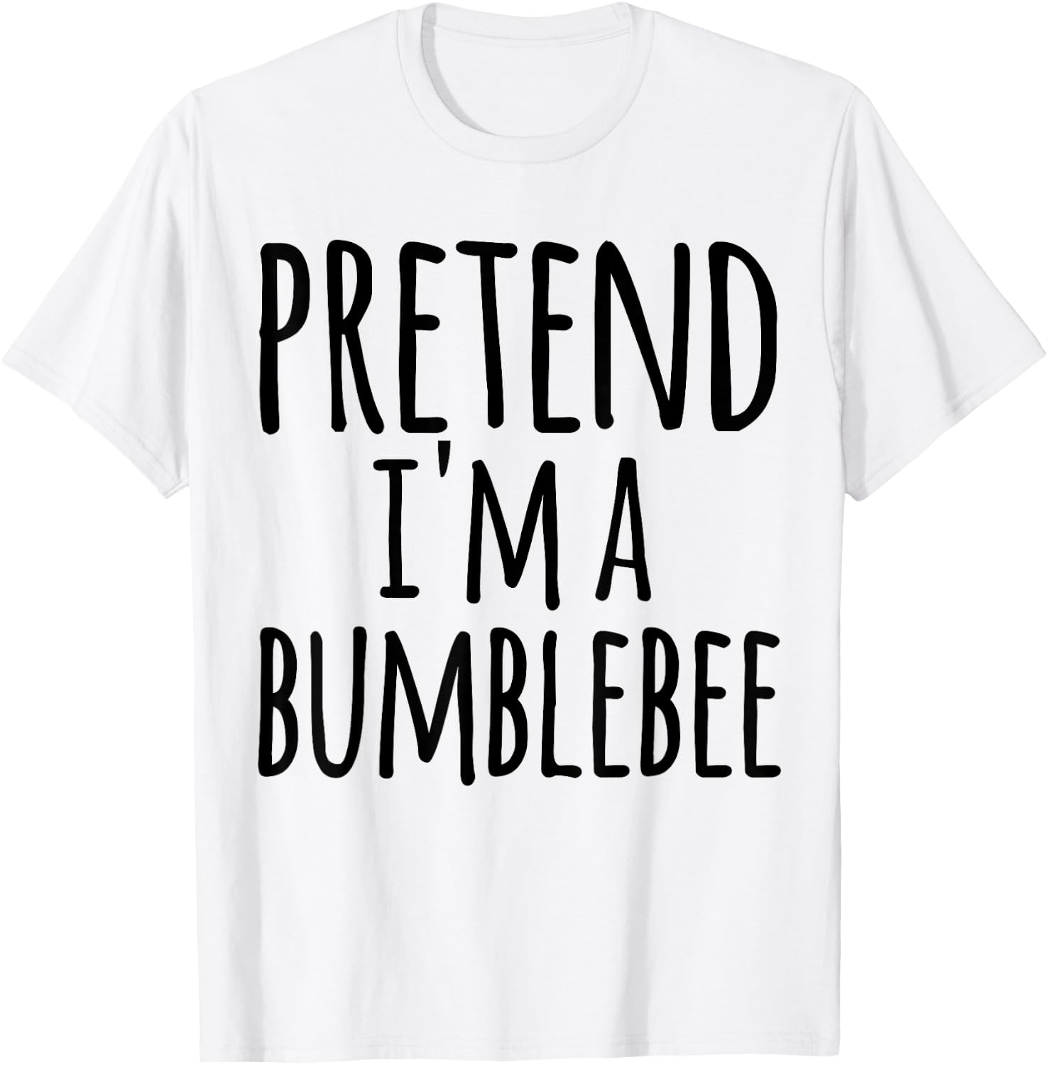 Funny Easy Lazy Halloween PRETEND I'M A BUMBLEBEE Costume T-Shirt - T-Shirt | White