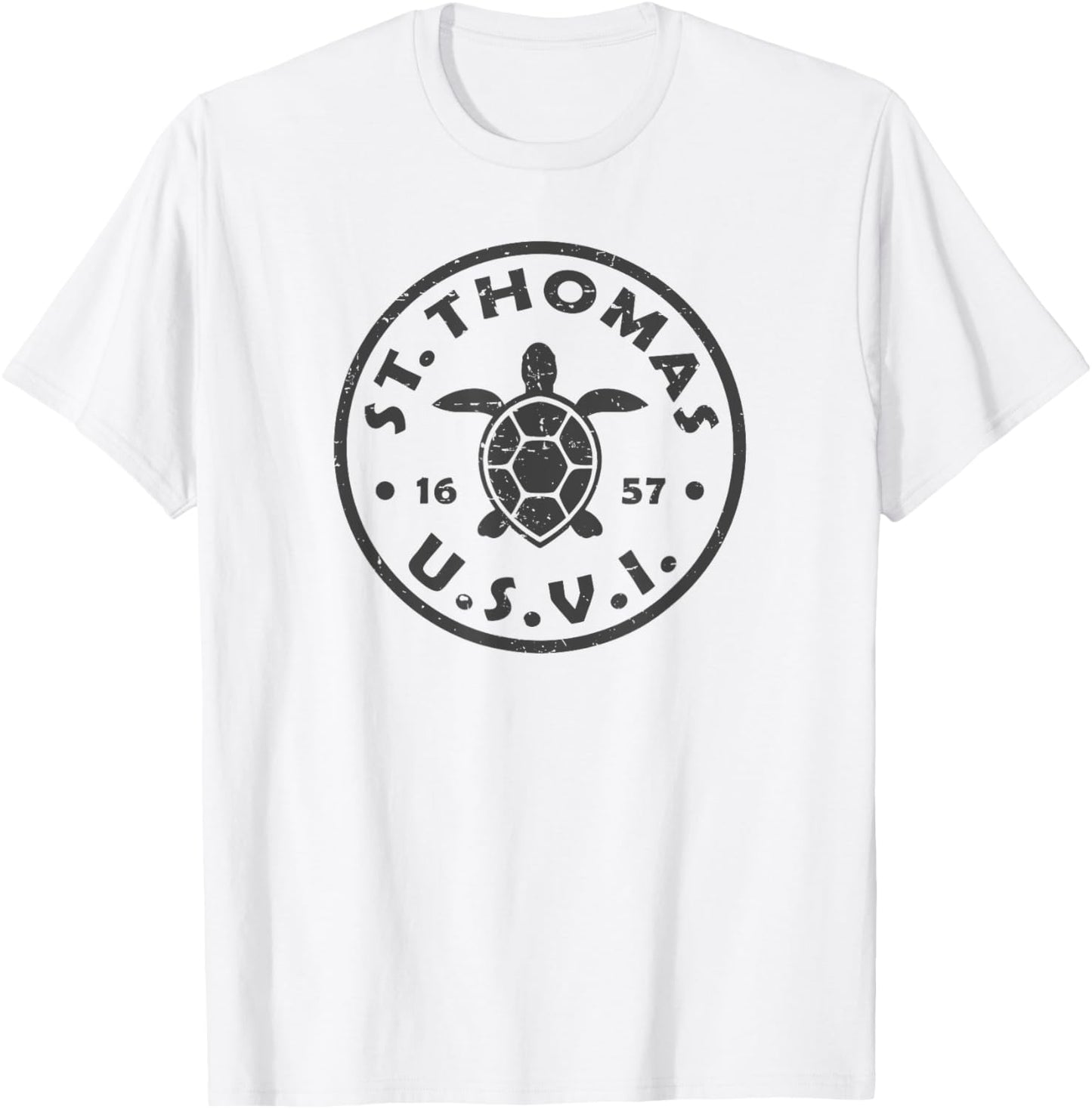 St Thomas USVI Sea Turtle Kids Souvenir T-Shirt - T-Shirt | White