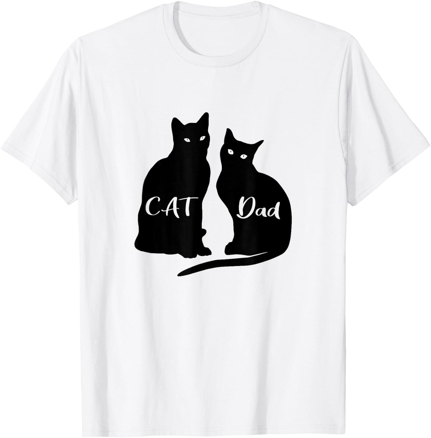 Cat Dad Black Cat Animal Women Kids T-Shirt - T-Shirt | White