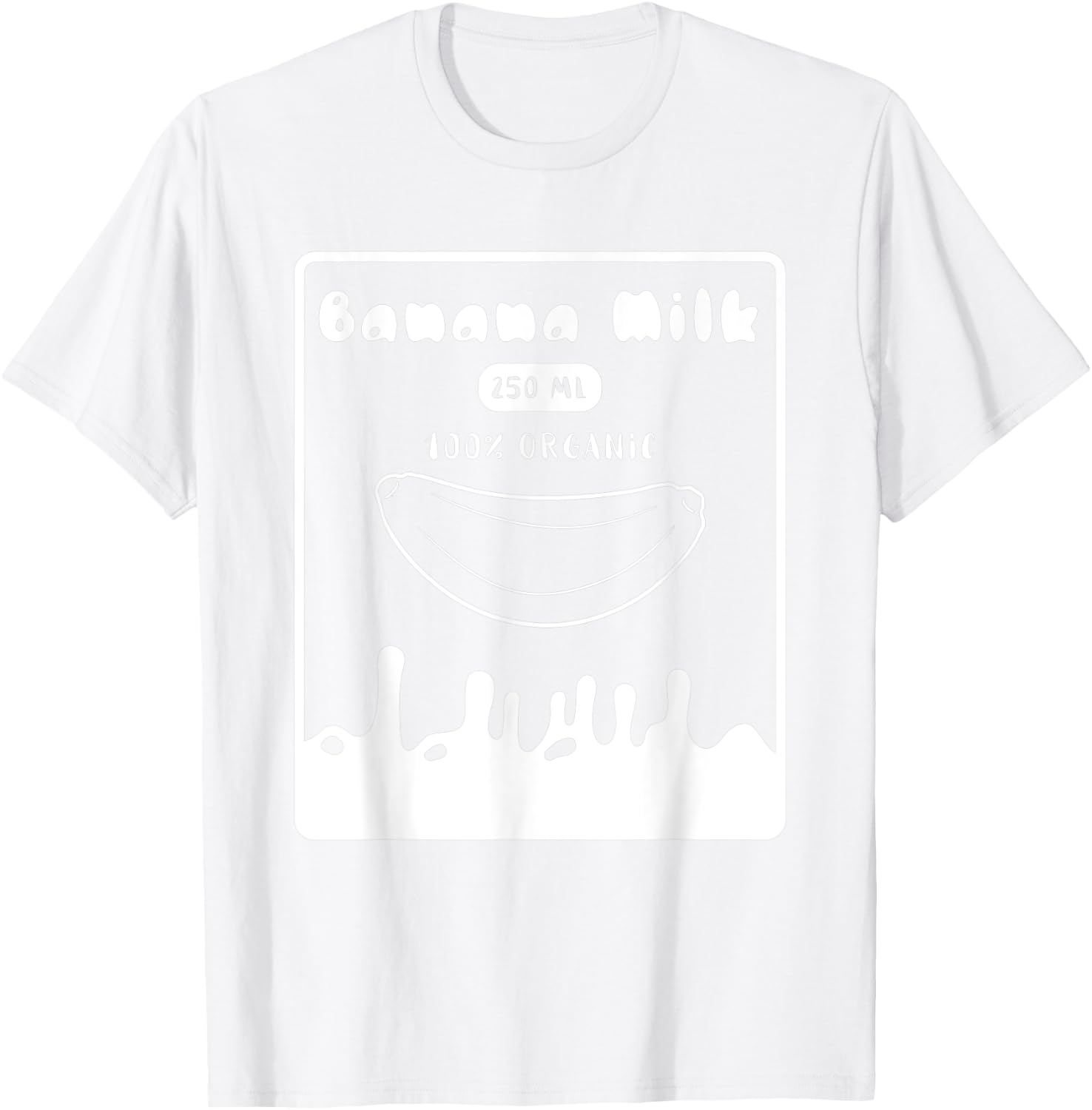 Kawaii Banana Milk Milky Vaporwave Japanese Banana Milkshake T-Shirt - T-Shirt | White