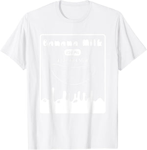 Kawaii Banana Milk Milky Vaporwave Japanese Banana Milkshake T-Shirt - T-Shirt | White