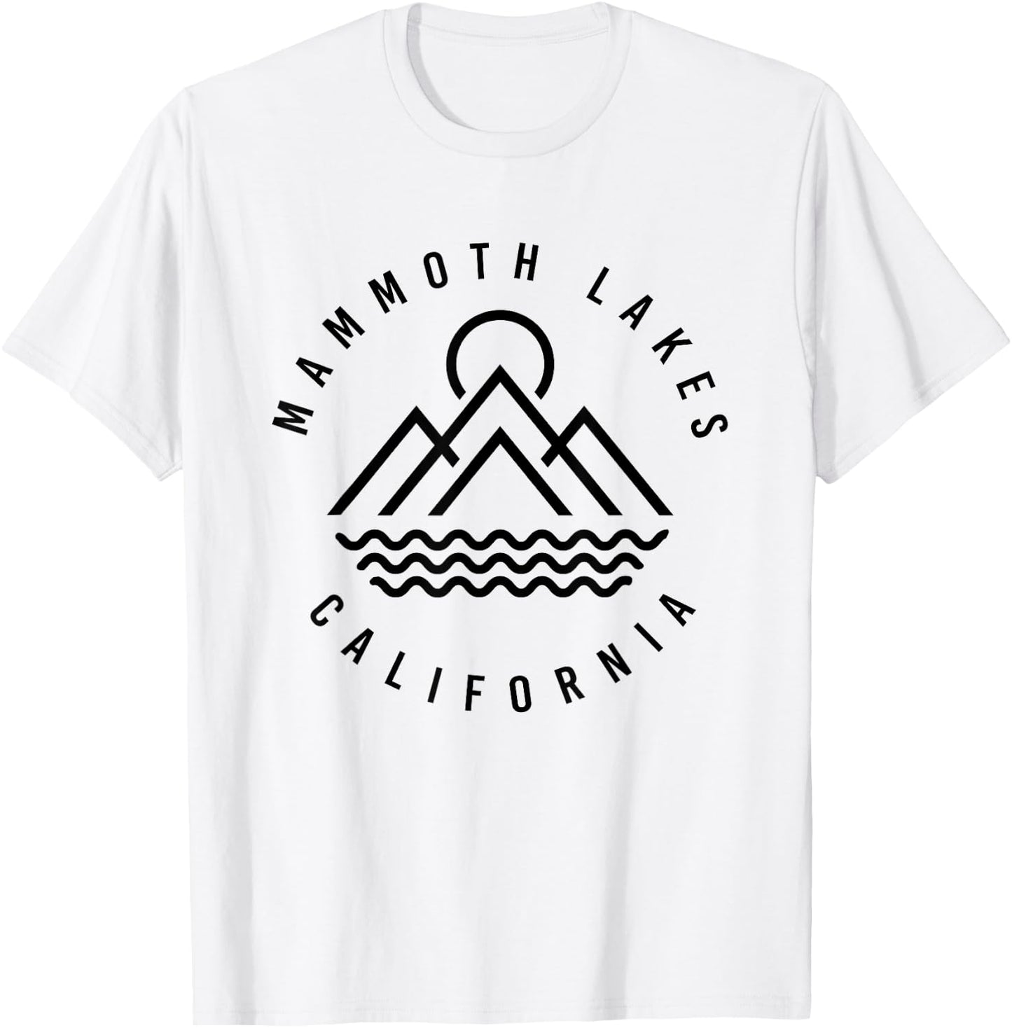 Mammoth Lakes Mountains California Hiking Outdoors Minimal T-Shirt - T-Shirt | White