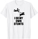 I do my own stunts funny big dog walking lovers dog walker Men Women Kids T-Shirt - T-Shirt | White