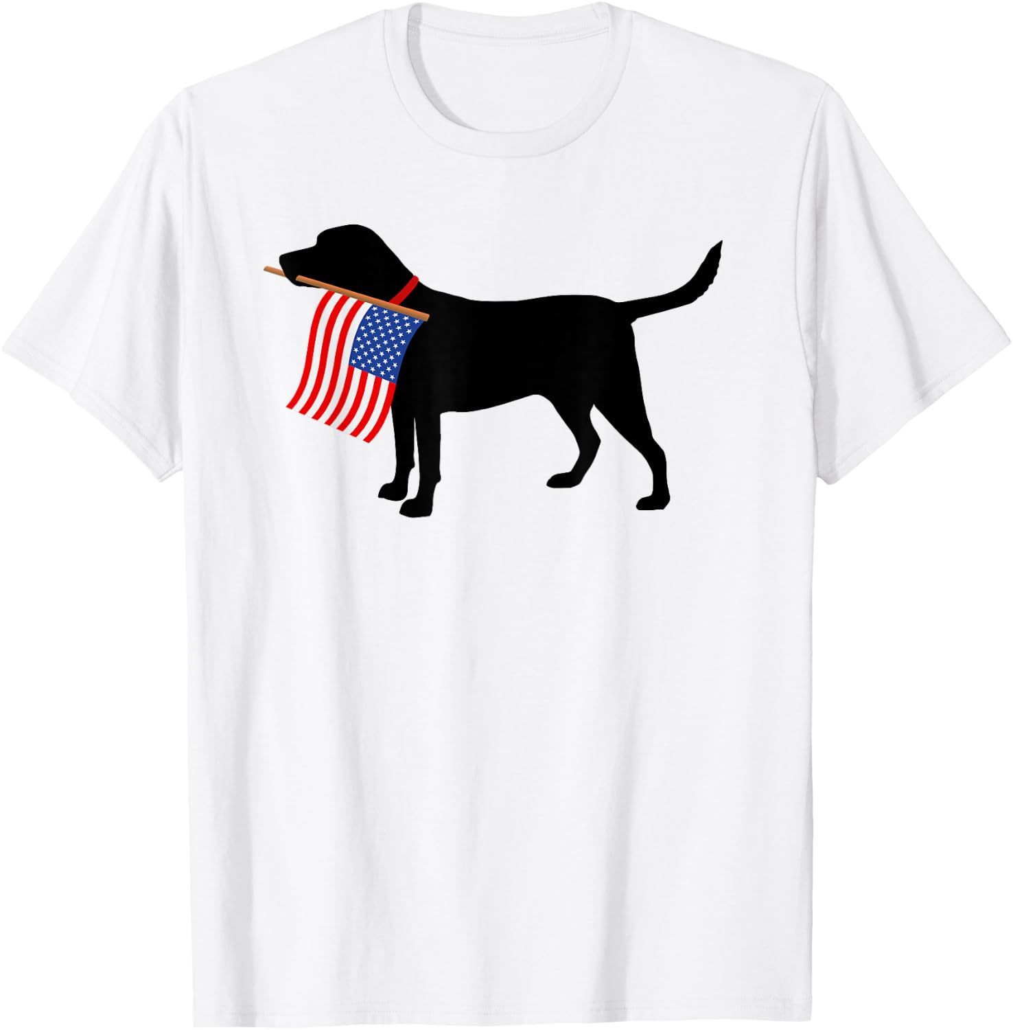Labrador Retriever Patriotic Pooch USA Flag Dog Gift T-Shirt - T-Shirt | White