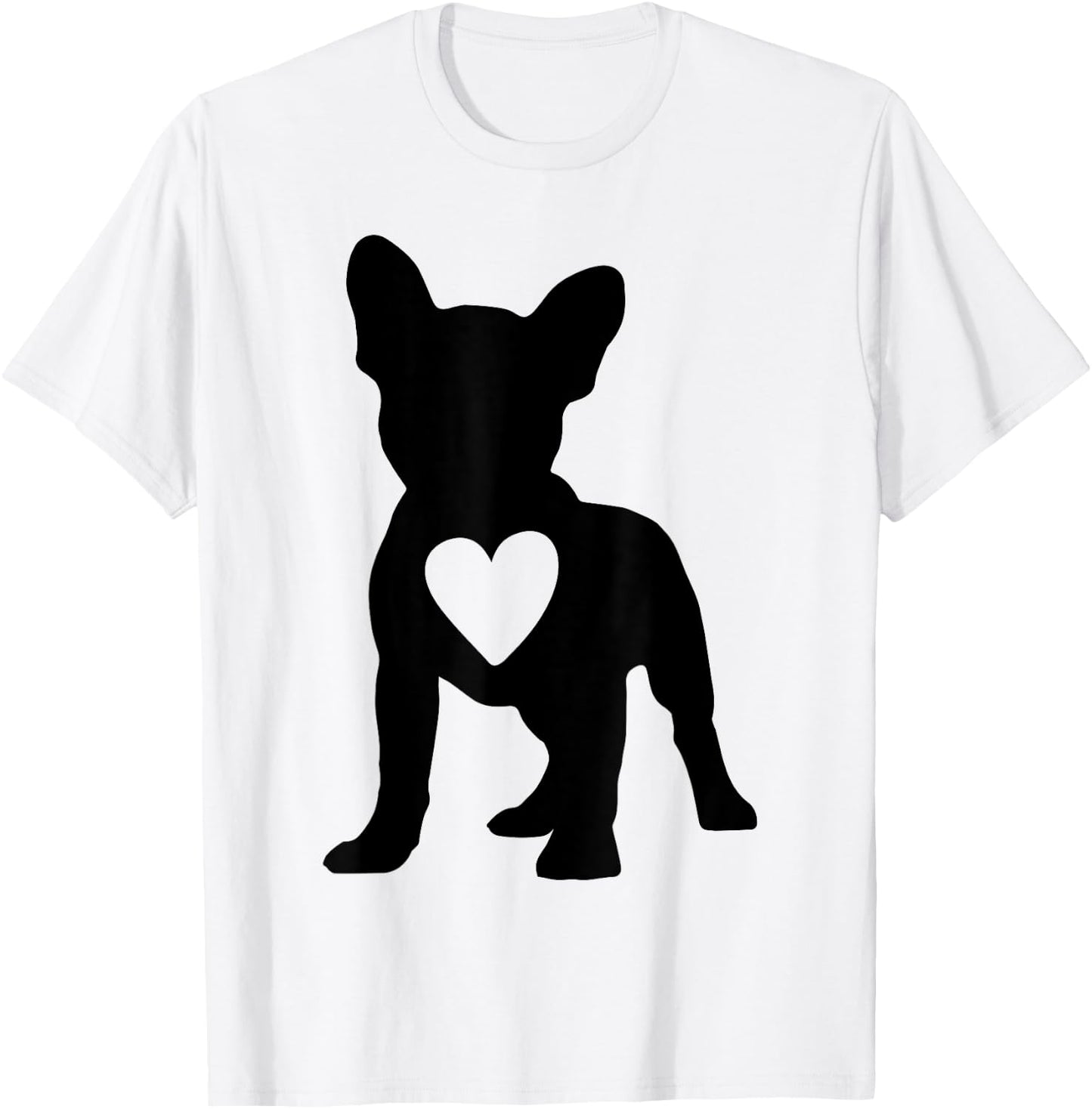 Love Frenchie Dogs Heart French Bulldog Dog Owner Men Women T-Shirt - T-Shirt | White