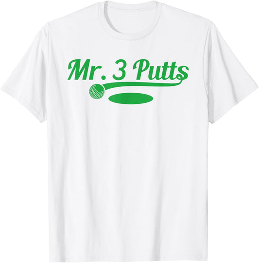 Golf Putter Funny Golfing Loser 3 Putts Suck Golf Ball Men T-Shirt - T-Shirt | White