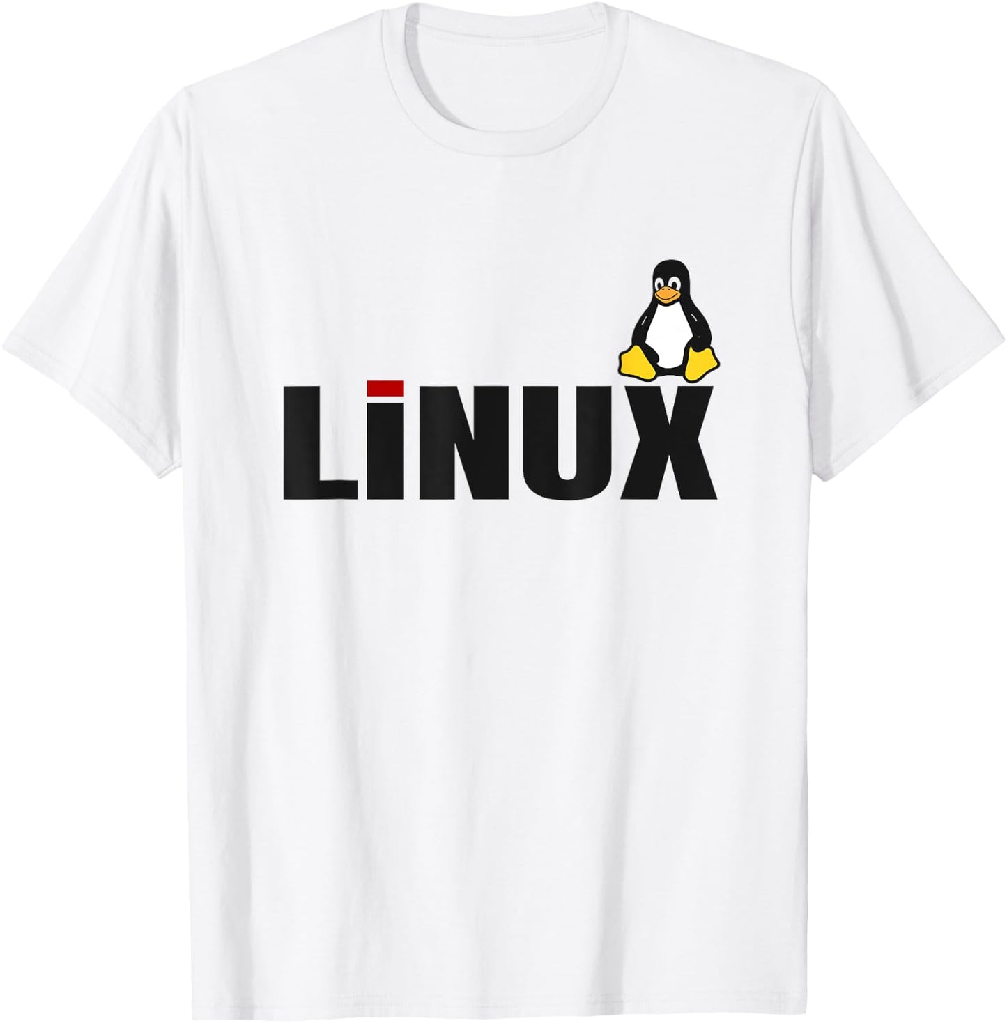 Linux Tux lover tagline and Penguin Logo Open Source Os T-Shirt - T-Shirt | White