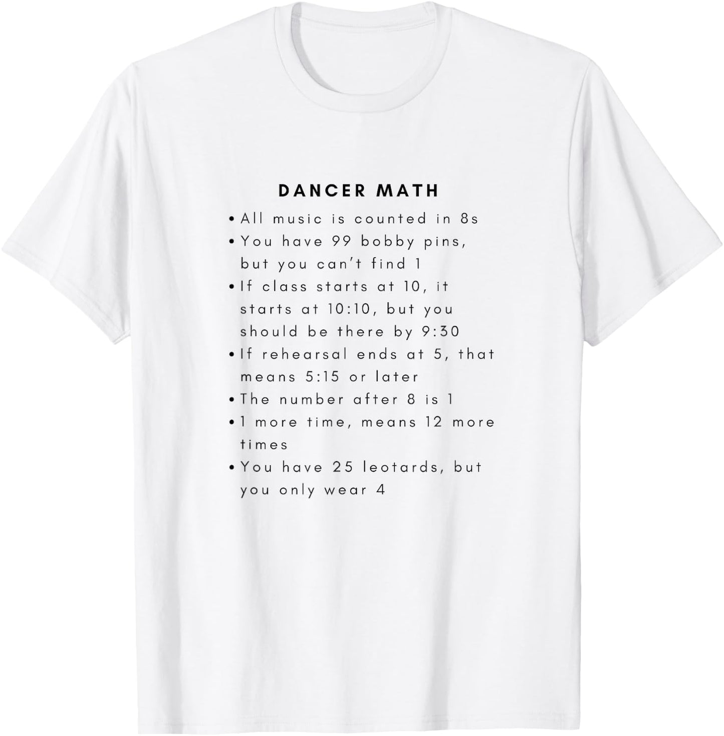 Funny DANCER MATH Ballet Ballerina Dance Graphic T-Shirt - T-Shirt | White