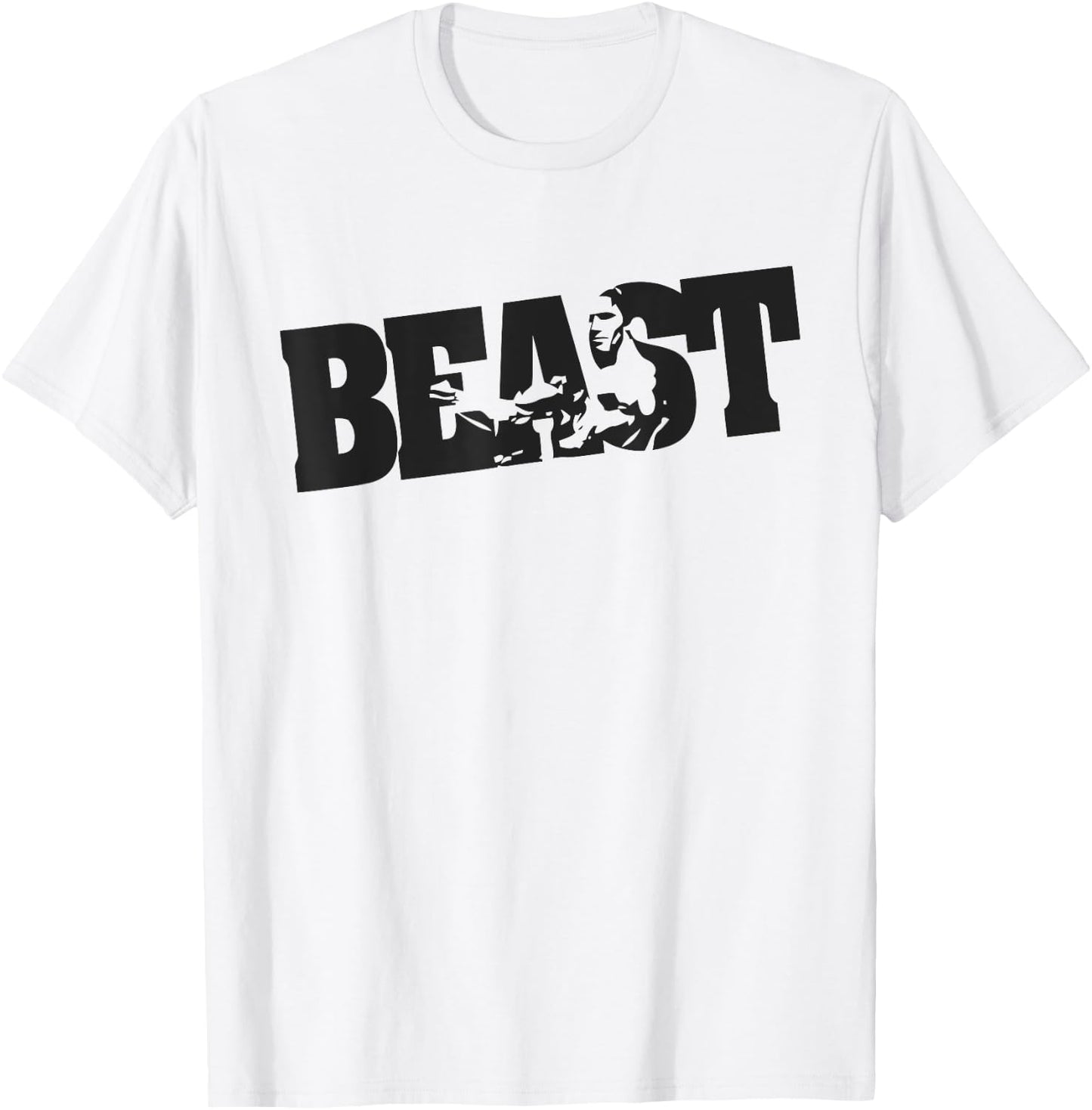 BEAST WORKOUT | cross train clothes for the gym T-Shirt - T-Shirt | White