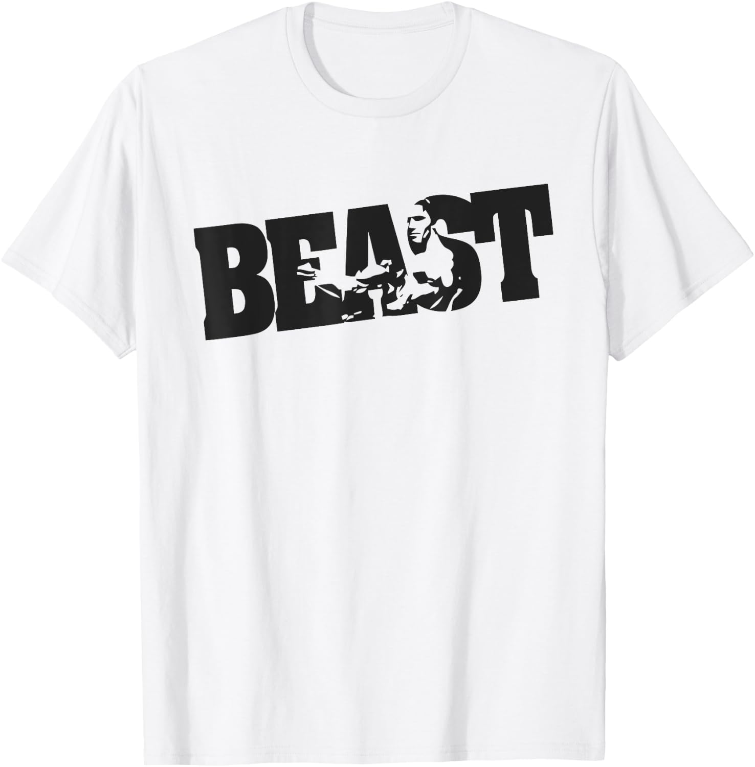 BEAST WORKOUT | cross train clothes for the gym T-Shirt - T-Shirt | White
