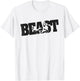 BEAST WORKOUT | cross train clothes for the gym T-Shirt - T-Shirt | White
