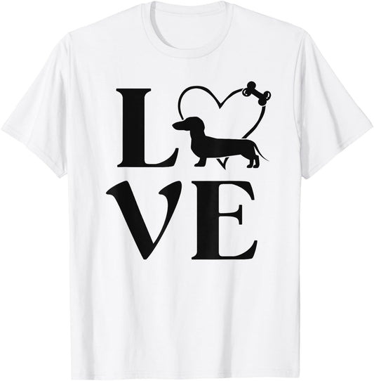Dachshund Gifts Love Dogs Dog Mama T-Shirt - T-Shirt | White