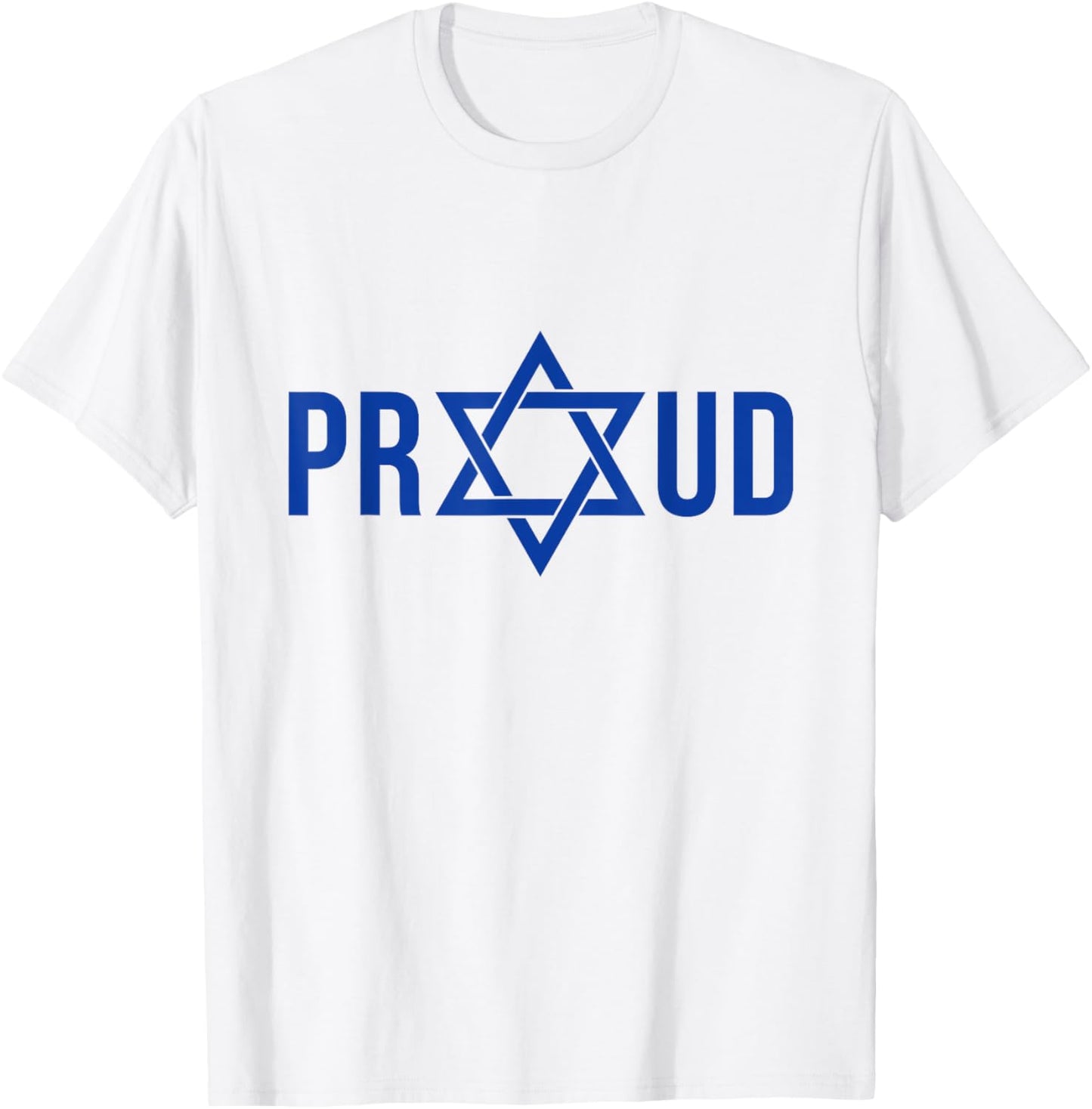 Proud Star of David Jewish Hebrew Israel Pride T-Shirt - T-Shirt | White