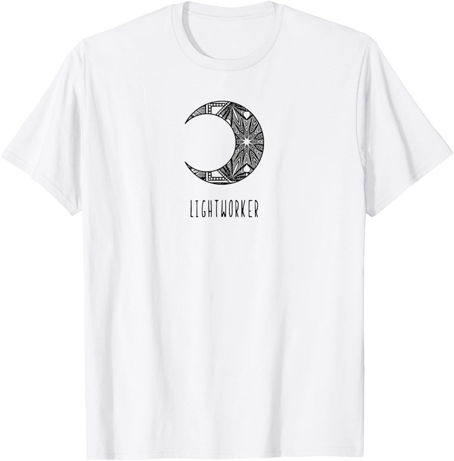 Lightworker energy healer new age mandala moon spiritual T-Shirt - T-Shirt | White