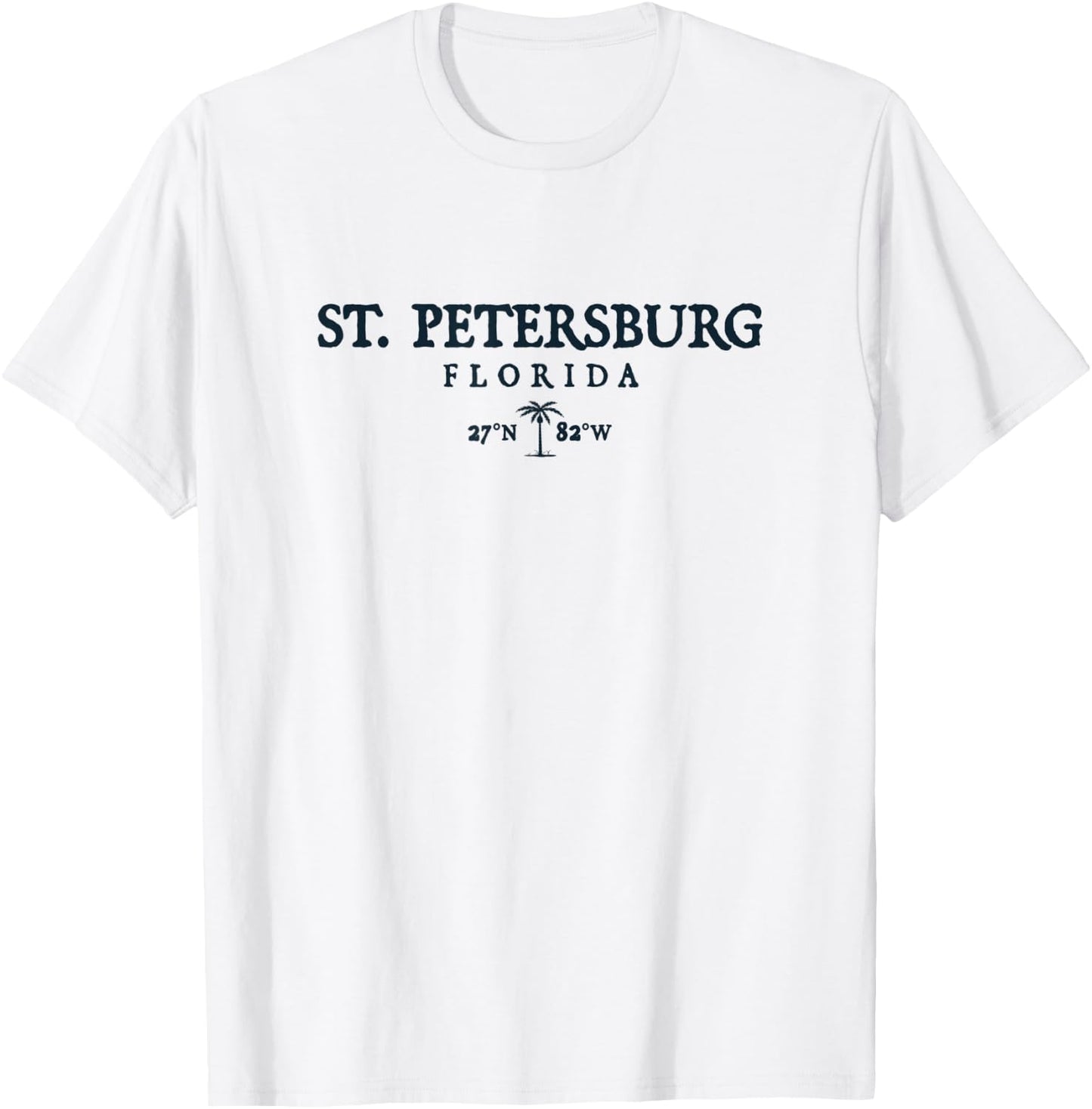 St. Petersburg Florida Palm Tree Surf Beach Gift Women T-Shirt - T-Shirt | White