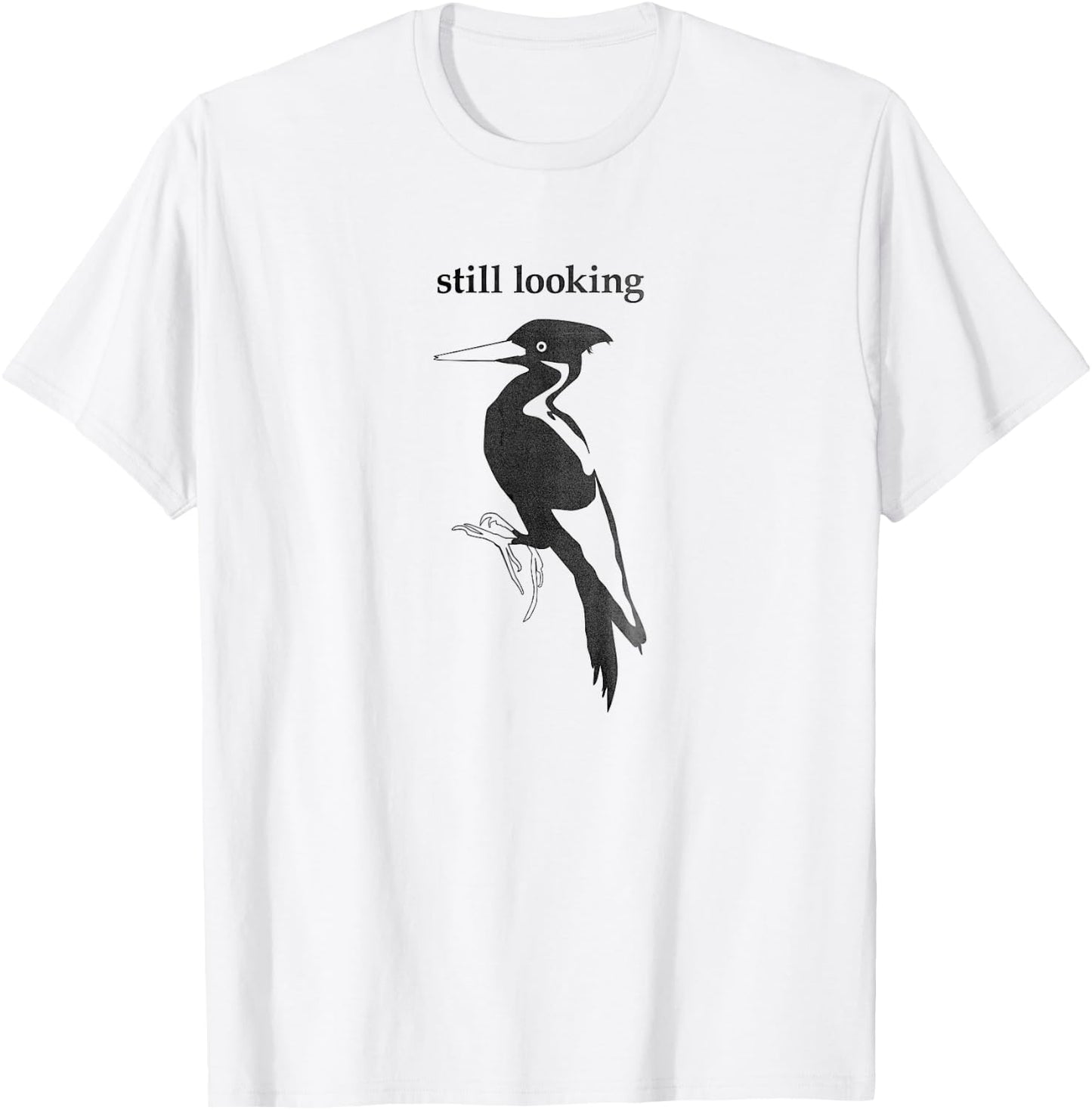 Ivory-Billed Woodpecker Extinct Bird Birdwatching T-Shirt - T-Shirt | White