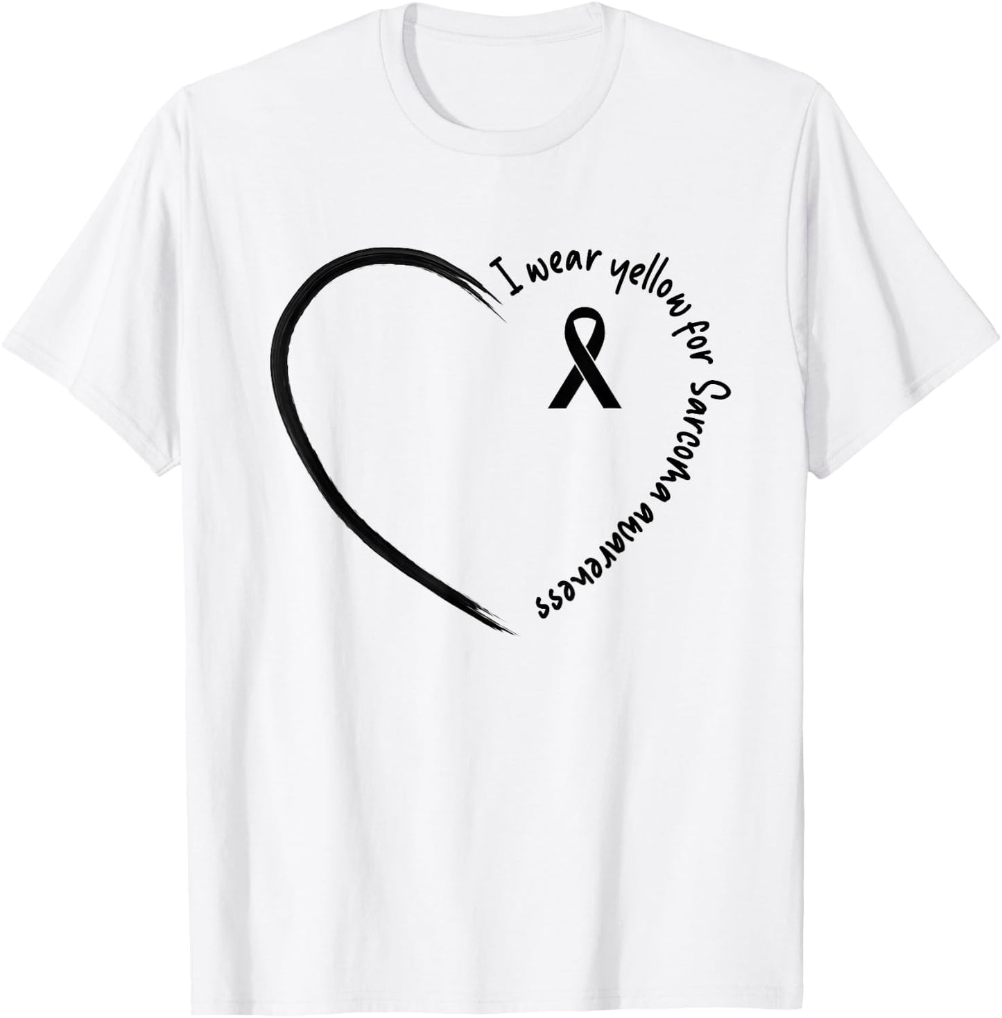 I Wear Yellow For Sarcoma Awareness Shirts T-Shirt - T-Shirt | White