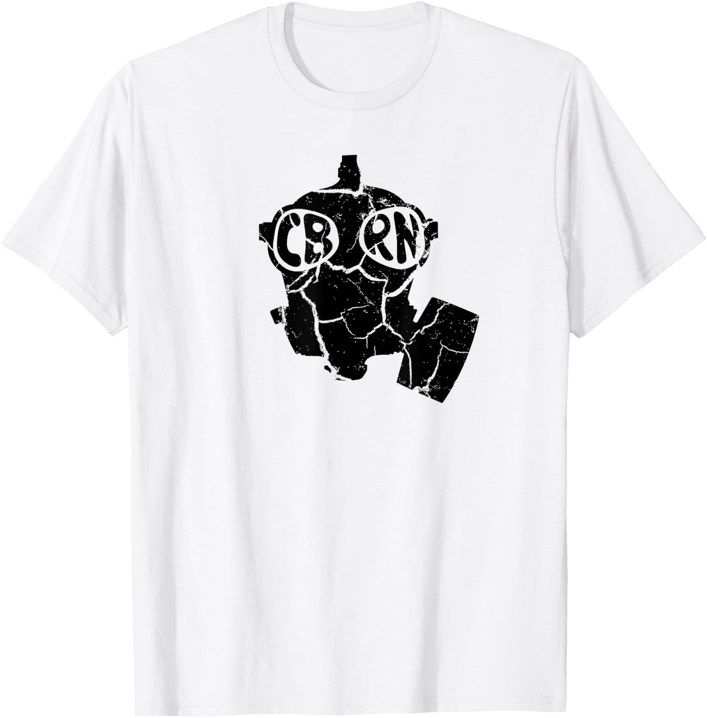 CBRN Gas Mask Army NBC MOPP Gear Military Survival Prepper T-Shirt - T-Shirt | White