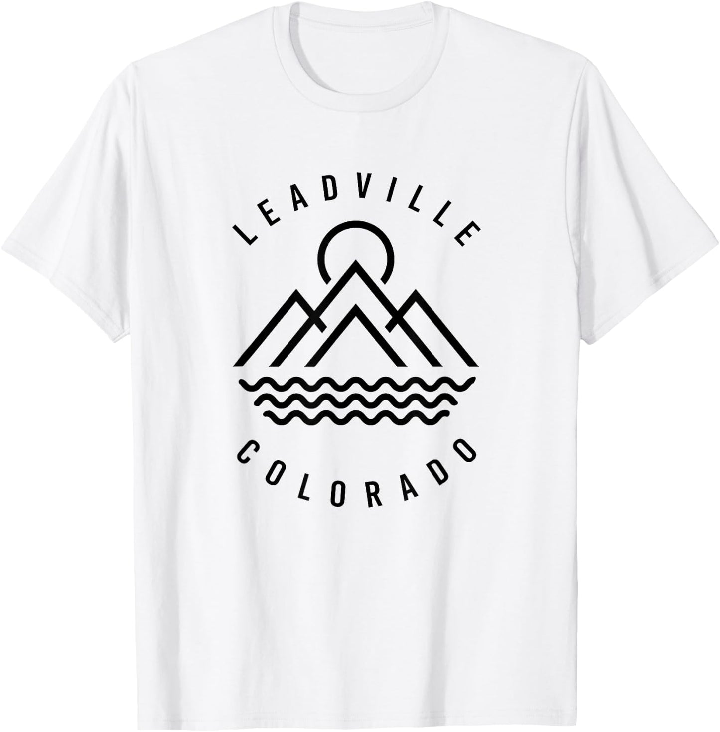 Leadville Mountains Colorado Hiking Outdoors Minimal T-Shirt - T-Shirt | White