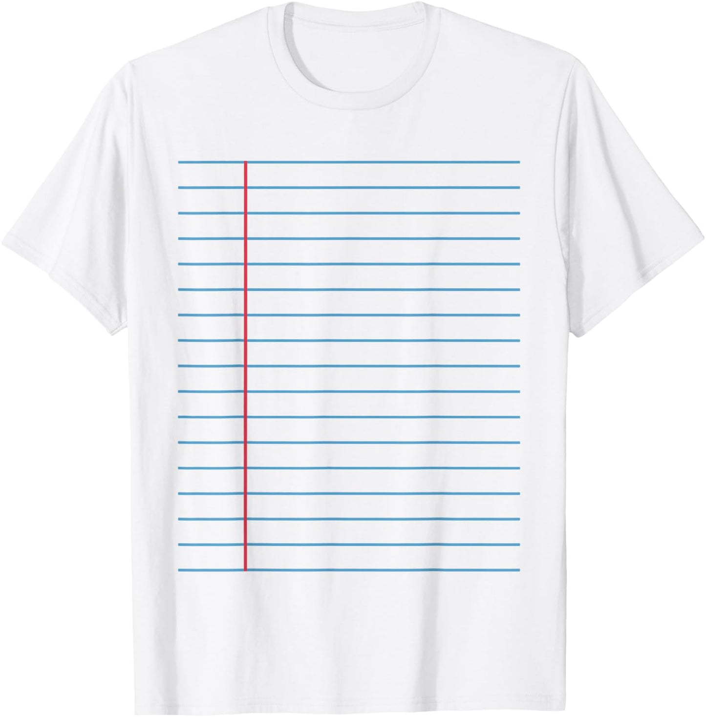 College Ruled Lined Paper Student Teacher Professor Costume T-Shirt - T-Shirt | White
