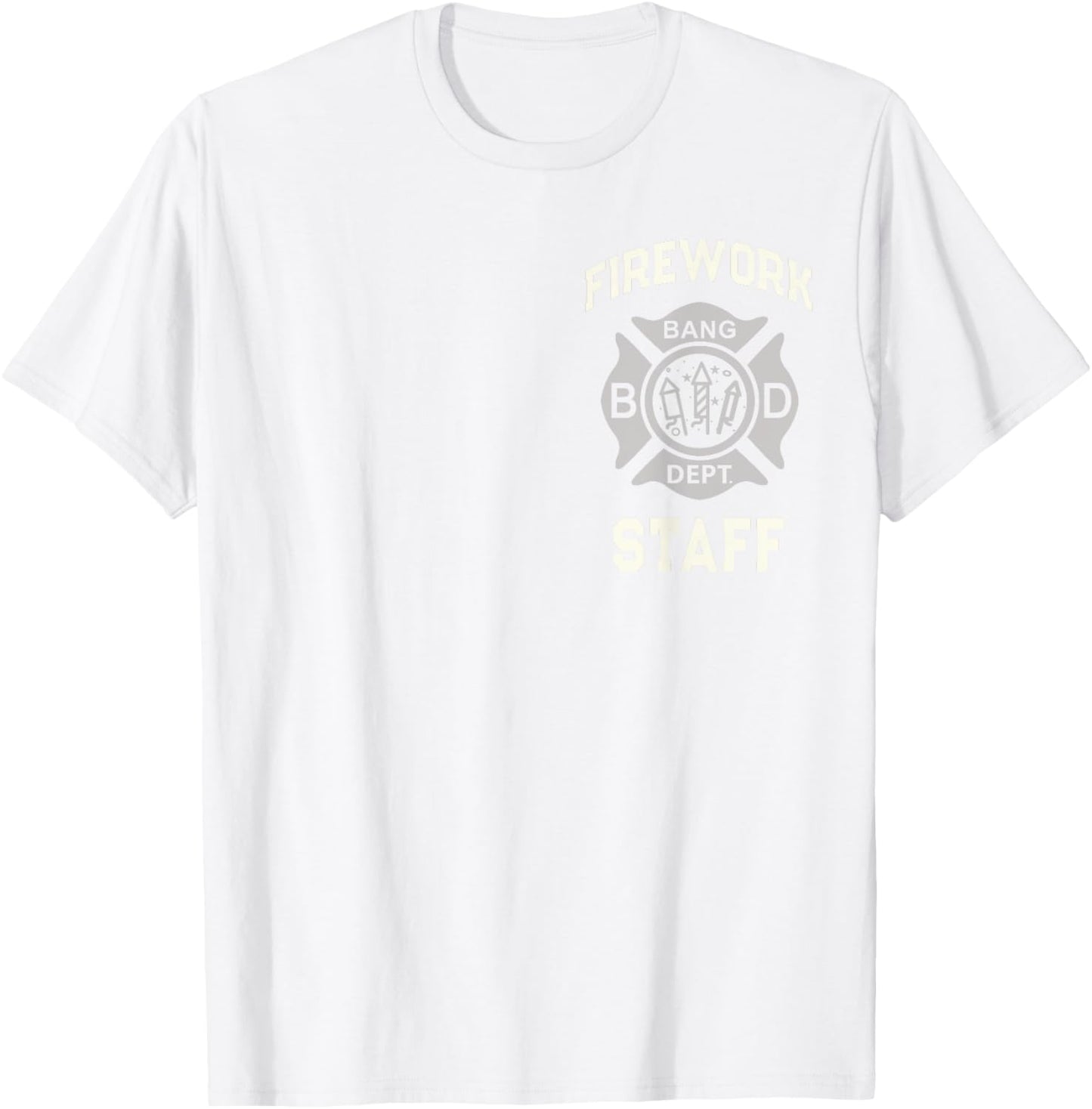 Funny FIREWORK STAFF 4th of July Pyro Safety Director Crew T-Shirt - T-Shirt | White