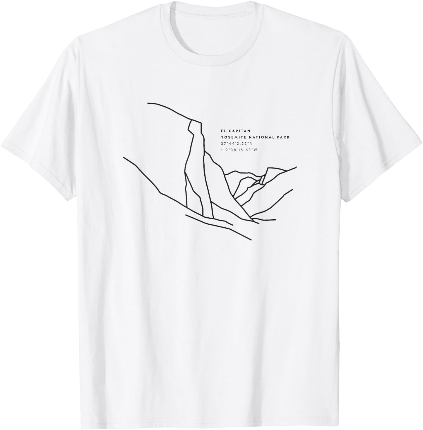 Places Around The World: El Capitan, Yosemite National Park T-Shirt - T-Shirt | White