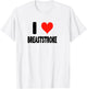 I Love Breaststroke - Heart Swim Swimmer Pool Swimming T-Shirt - T-Shirt | White