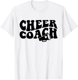 Cheer Coach Funny Design Cute Cheer Coach Cool Coaching T-Shirt - T-Shirt | White