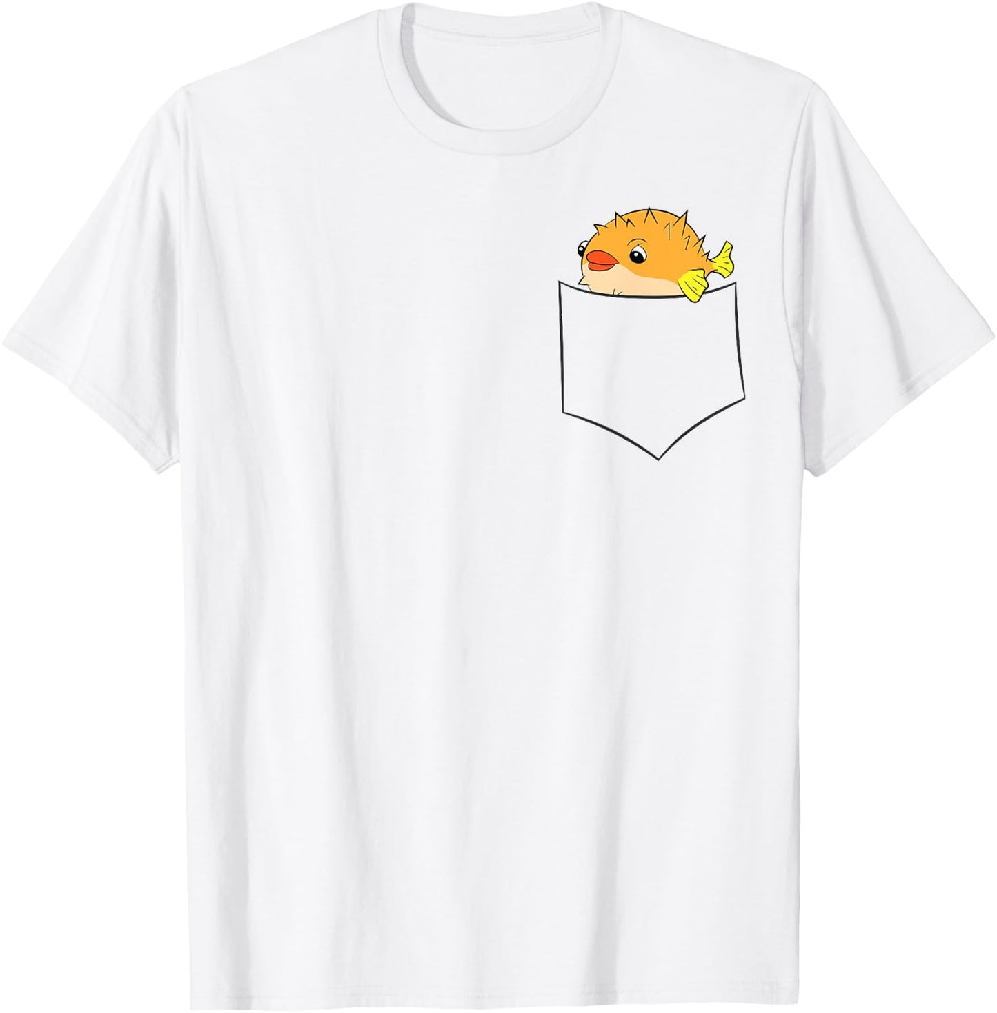 Pufferfish In The Pocket Love Pufferfish Pocket Pufferfish T-Shirt - T-Shirt | White