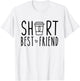 Short Best Friend Funny Coffee Matching BFF Outfit 2 Bestie T-Shirt - T-Shirt | White