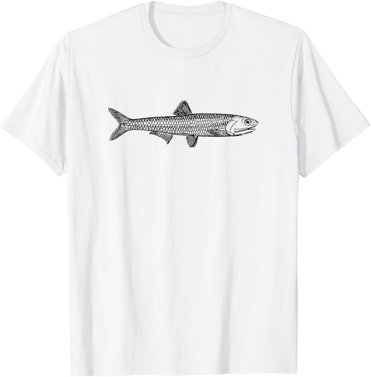 Anchovy Fish T-Shirt - T-Shirt | White