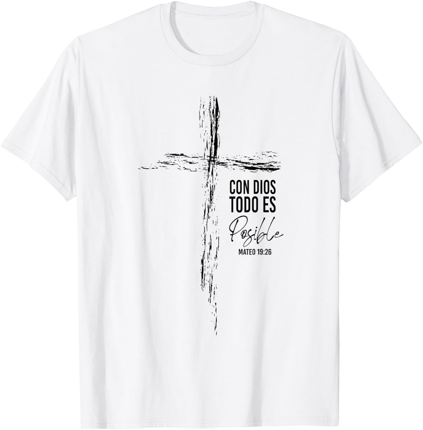 Regalos Cristianos Frases Hombre Él Español Textos Biblicos T-Shirt - T-Shirt | White