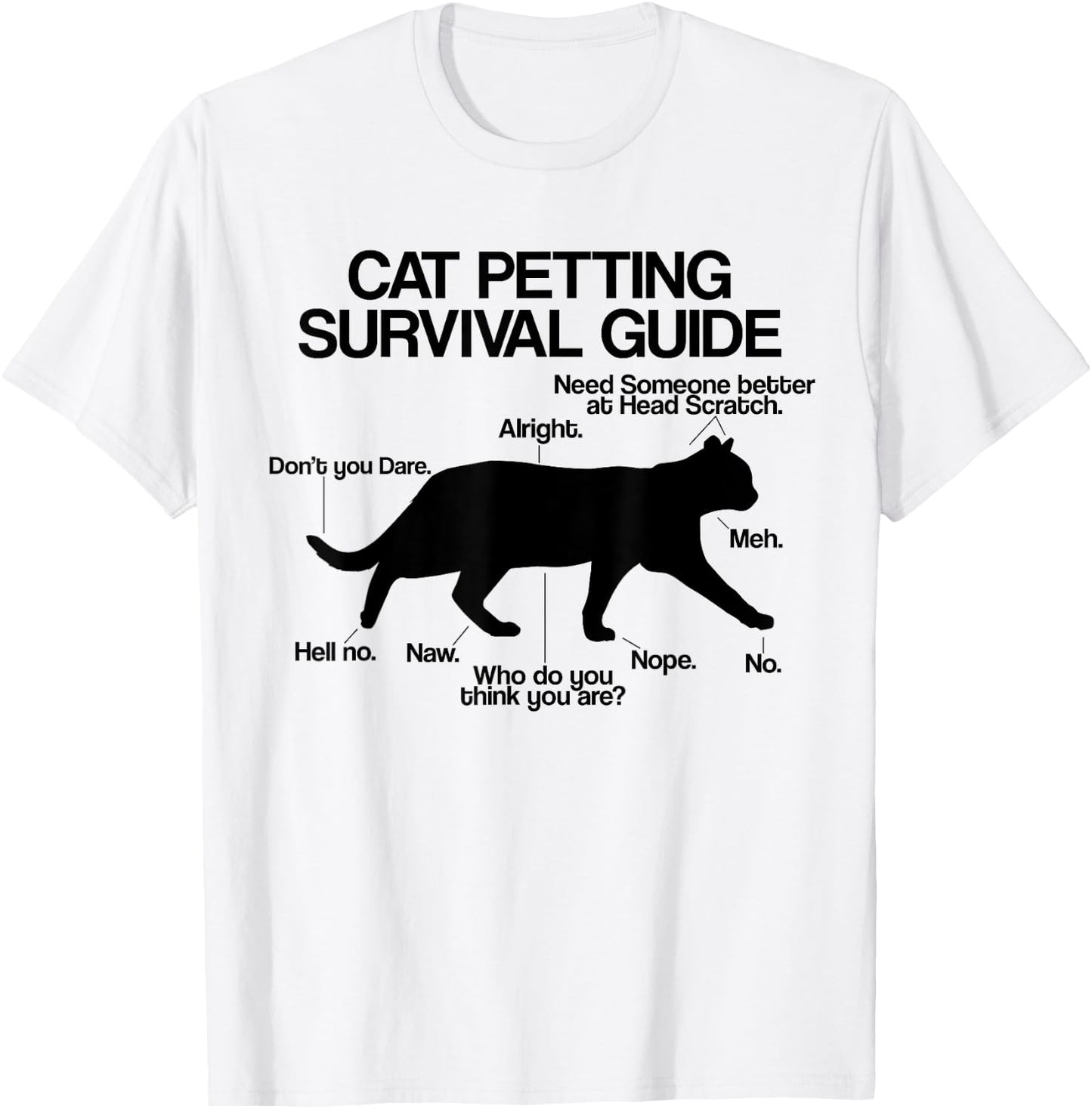 Funny Saying Cat Owner Petting Guide Cat Lover Gift Women T-Shirt - T-Shirt | White