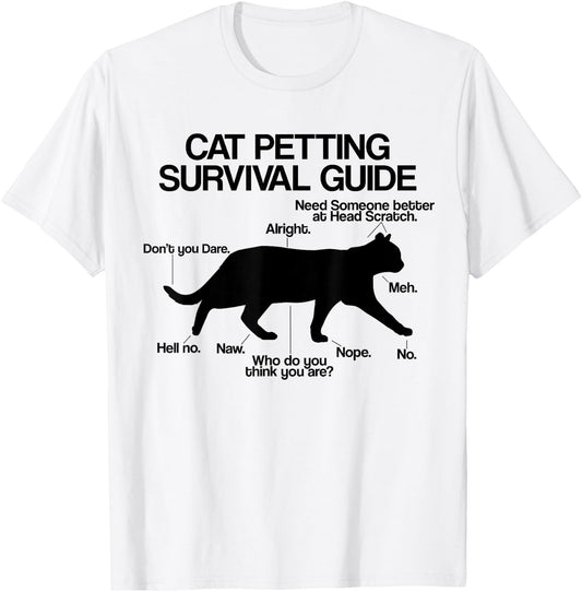 Funny Saying Cat Owner Petting Guide Cat Lover Gift Women T-Shirt - T-Shirt | White